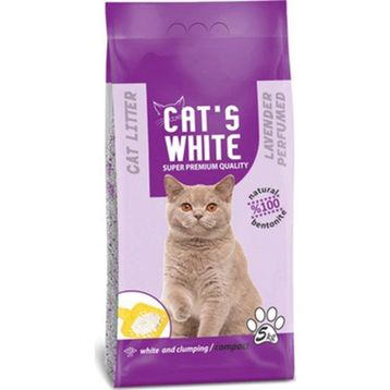 Cat’s White Lavanta Kokulu Topaklaşan Doğal Bentonit 6 lt 5 kg Kedi Kumu