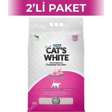 Cat’s White Pudralı 2x10 lt Kedi Kumu