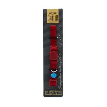 Cattie Kırmızı 1x15-25 cm Güvenlik Tokalı Kedi Boyun Tasması