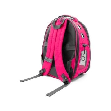 Cattie Pembe 25x60x40 cm Fileli Kedi ve Küçük Irk Köpek Taşıma Sırt Çantası