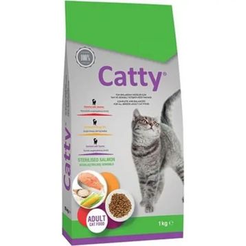 Catty 1 kg Adult Sterilised Somonlu Kısırlaştırılmış Yetişkin Kedi Maması