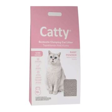 Catty 10 l Bebek Pudra Kokulu Bentonit Kedi Kumu