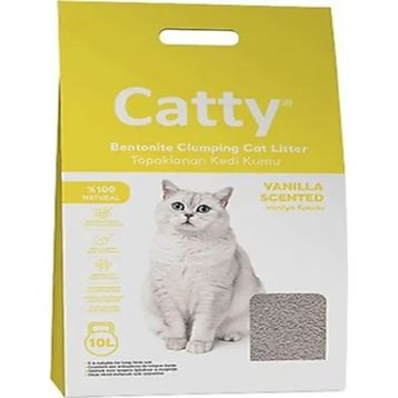 Catty 10 lt Vaniya Kokulu Bentonit Topaklaşan Kedi Kumu