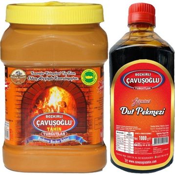Çavuşoğlu 930 gr Odun Ateşinde Kepekli Bozkır Tahini + 1 kg Dut Pekmezi