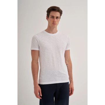 Cazador 4602 Beyaz Orta Bisiklet Yaka Erkek T-Shirt