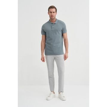 Cazador 46130 Polo Pıke Tshırt Erkek Polo Yaka Gri Tişört