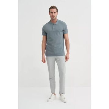 Cazador 46130 Polo Pıke Tshırt Erkek Polo Yaka Gri Tişört