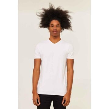 Cazador 4619 Beyaz Stn. V Yaka Erkek T-Shirt