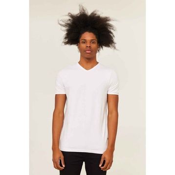 Cazador 4619 Beyaz Stn. V Yaka Erkek T-Shirt