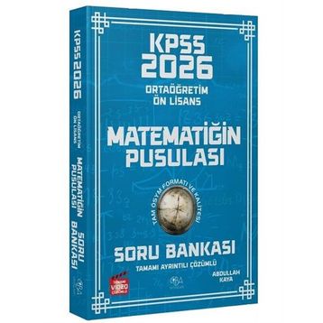 CBA Yayınları 2026 KPSS Lise Ortaöğretim Ön Lisans Matematik Matematiğin Pusulası Çözümlü Soru Bankası