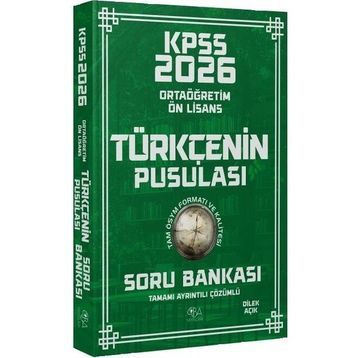 CBA Yayınları 2026 KPSS Lise Ortaöğretim Ön Lisans Türkçenin Pusulası Çözümlü Soru Bankası