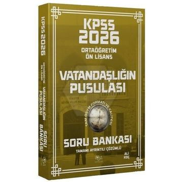 CBA Yayınları 2026 KPSS Lise Ortaöğretim Ön Lisans Vatandaşlık Vatandaşlığın Pusulası Çözümlü Soru Bankası