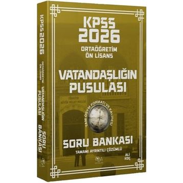 CBA Yayınları 2026 KPSS Lise Ortaöğretim Ön Lisans Vatandaşlık Vatandaşlığın Pusulası Çözümlü Soru Bankası