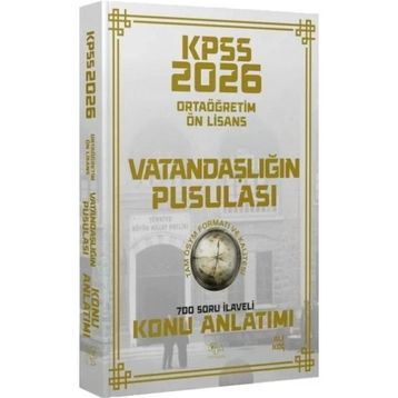 CBA Yayınları 2026 KPSS Lise Ortaöğretim Ön Lisans Vatandaşlık Vatandaşlığın Pusulası Konu Anlatımı