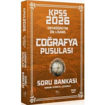 CBA Yayınları Barış Salt 2026 KPSS Lise Ortaöğretim Ön Lisans Coğrafya Pusulası Çözümlü Soru Bankası
