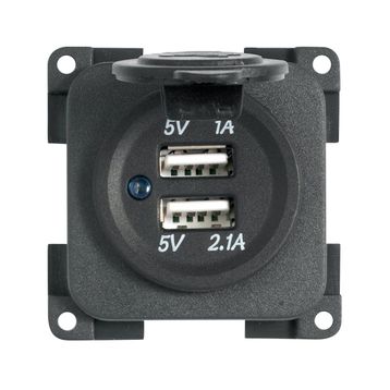 CBE MP2USB 5V 1A + 2.1A Çift USB Şarj Soketi Kapaklı Giriş