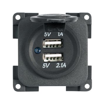 CBE MP2USB 5V 1A + 2.1A Çift USB Şarj Soketi Kapaklı Giriş