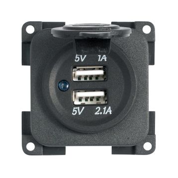 CBE MP2USB 5V 1A + 2.1A Çift USB Şarj Soketi Kapaklı Giriş
