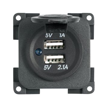 CBE MP2USB 5V 1A + 2.1A Çift USB Şarj Soketi Kapaklı Giriş