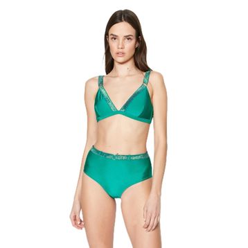 C&City 3220 Yeşil Simli Üçgen Bikini Takımı