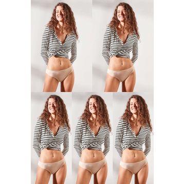 C&City 5'li 523 Ten L Kadın Bikini Külot