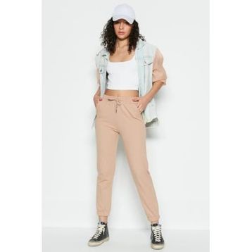 C&City 734 Basic Jogger Sütlü Kahve Kadın Eşofman Altı