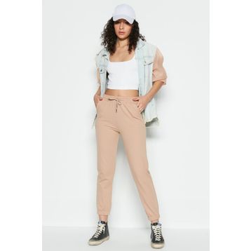 C&City 734 Basic Jogger Sütlü Kahve Kadın Eşofman Altı