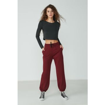 C&City 737 Bordo Jogger Lastikli Spor Eşofman Altı