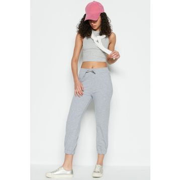 C&City 737 Jogger Lastikli Spor Gri Kadın Eşofman Altı