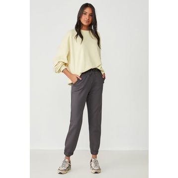 C&City 802 Basic Jogger Füme Kadın Eşofman Altı