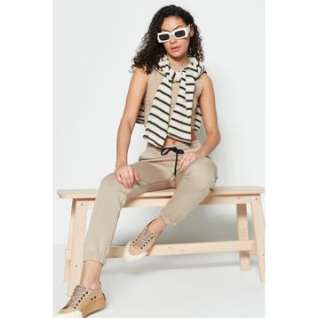 C&City 802 Basic Jogger Taş Kadın Eşofman Altı
