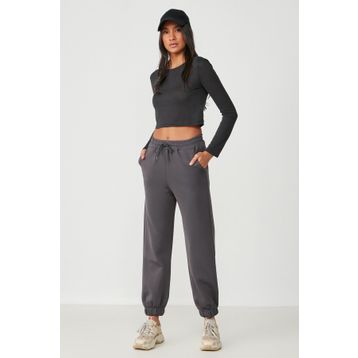 C&City 806 Füme Jogger Lastikli Kadın Spor Eşofman Altı