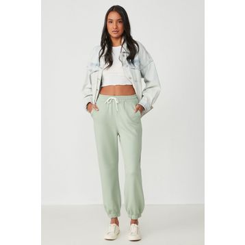 C&City 806 Jogger Lastikli Spor Fıstık Yeşili Kadın Eşofman Altı