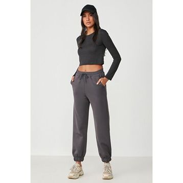 C&City 806 Jogger Lastikli Spor Gri Kadın Eşofman Altı