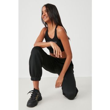 C&City 806 Siyah Jogger Lastikli Kadın Spor Eşofman Altı