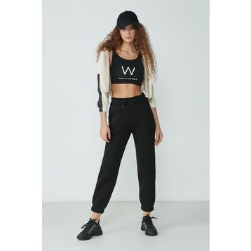 C&City 902 Basic Jogger Siyah Kadın Eşofman Altı