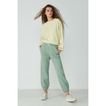 C&City 906 Fıstık Yeşili Kadın Jogger Eşofman Altı