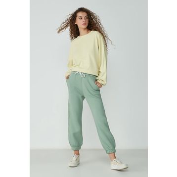 C&City 906 Fıstık Yeşili Kadın Jogger Eşofman Altı