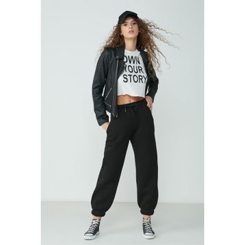 C&City 906 Siyah Jogger Kadın Eşofman Altı