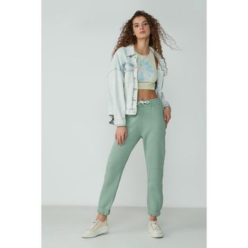 C&City Basic Jogger 902 Fıstık Yeşili Kadın Eşofman Altı