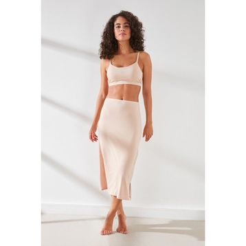 C&City C11439 Ten Kadın Modal Cotton Uzun Jüpon