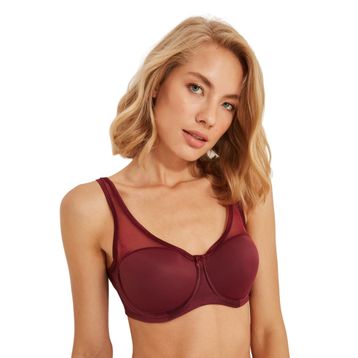 C&City C1167 Bordo 80B Pedli Balenli Toparlayıcı Sütyen