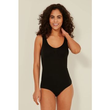 C&City C11924 Siyah Kalın Askılı Çıtçıtlı Body