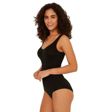 C&City C11924 Siyah Kalın Askılı Çıtçıtlı Body