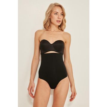 C&City C12009 Siyah Seamless Double Slip Korse