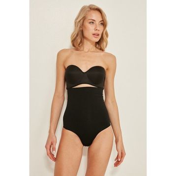 C&City C12009 Siyah Seamless Double Slip Korse