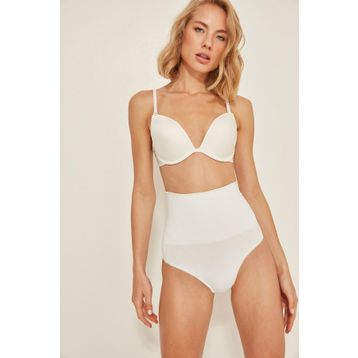 C&City C12039 Beyaz Dikişsiz Double Slip Korse