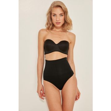C&City C12039 Siyah Dikişsiz Double Slip Korse