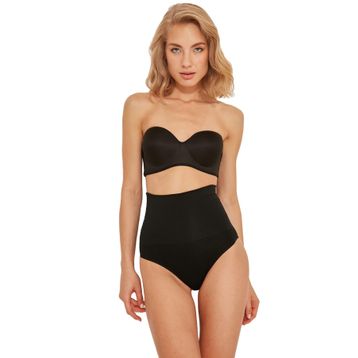 C&City C12039 Siyah Dikişsiz Double Slip Korse