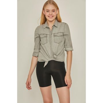 C&City C12707 Siyah Kadın Lazer Kesim Boxer Korse